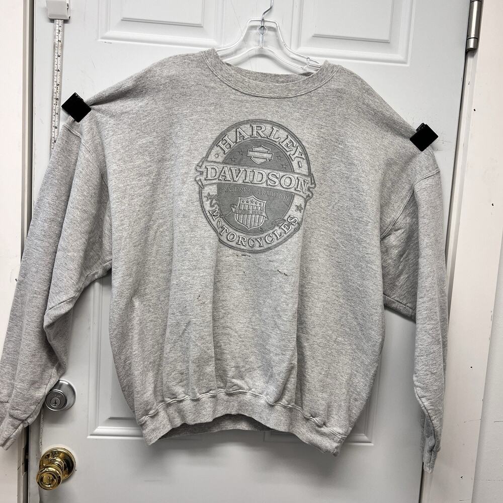 Harley Davidson Pullover Sweater Size 49 27” Long Biker Y2K NOC3812